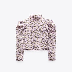Zara Cetin Floral Puff Sleeve Top